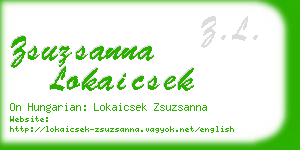 zsuzsanna lokaicsek business card